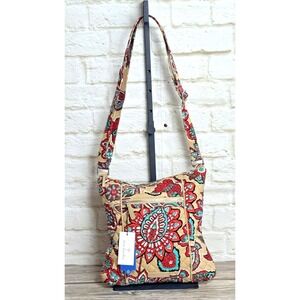 Vera Bradley Women's Cotton Crossbody Bag, Desert Floral Print